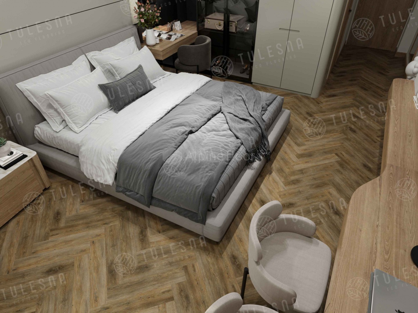 LVT плитка Tulesna Art Parquet 4V 43кл Divino 1005-801