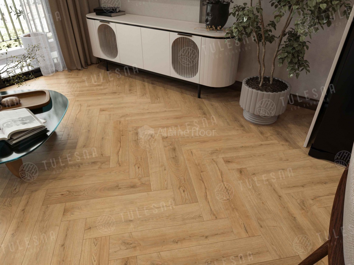 LVT плитка Tulesna Art Parquet 4V 43кл Nobile 1005-1101