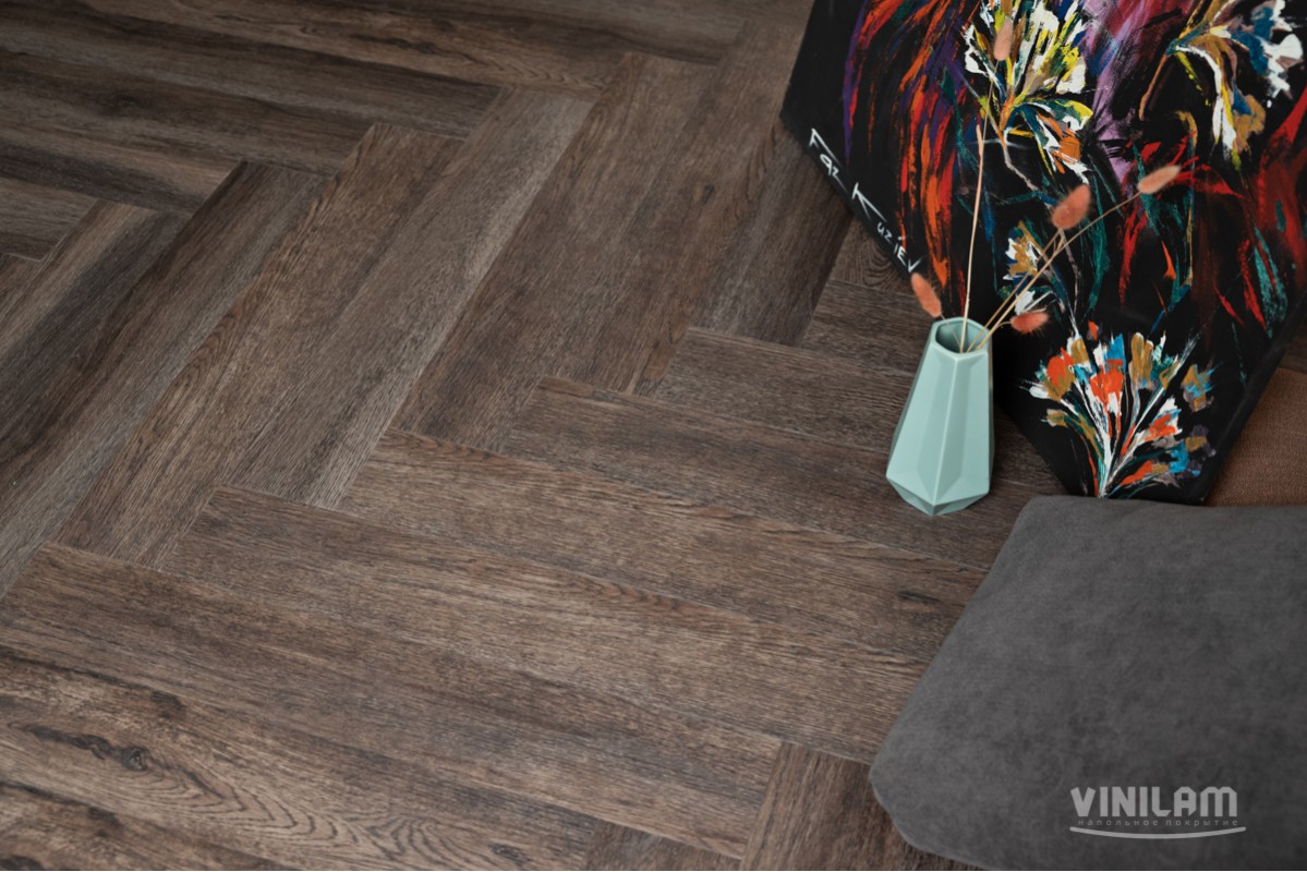 SPC ламинат VINILAM PARQUET HERRINGBONE 4V 43кл Паркет Донателло IS11211