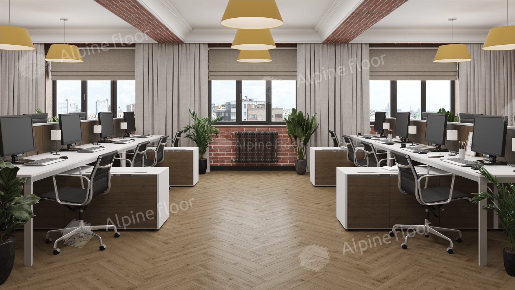 Ламинат ALPINE FLOOR Herringbone 12 PRO 4V 34кл Дуб Прованс LF106-07