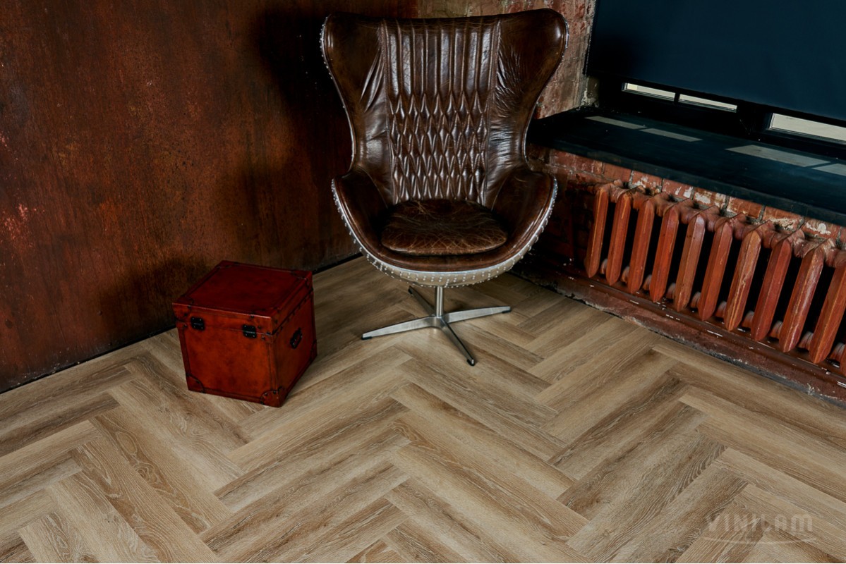 SPC ламинат VINILAM PARQUET HERRINGBONE 4V 43кл Паркет Классический IS11166