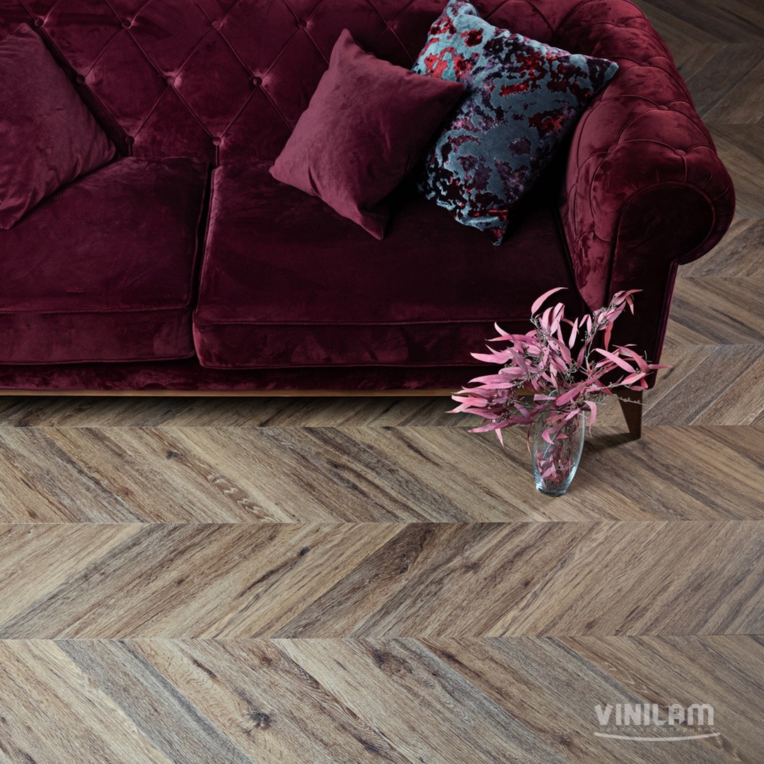 SPC ламинат VINILAM PARQUET CHEVRON 4V 43кл Шеврон Лувр I107516