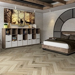 Усовершенствованная кварц-виниловая LVT плитка DAMY FLOOR London 4V 43кл 200415EL-01-LVT Честер